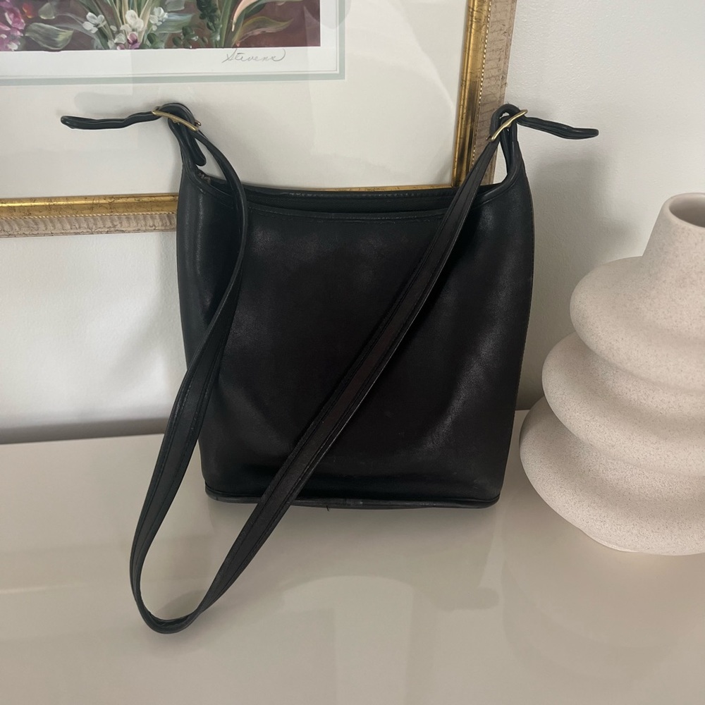 Vintage Coach Black Hobo Crossbody